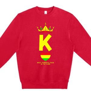 Black King The Most Powerful Piece In The Game Juneteenth Premium Crewneck Sweatshirt