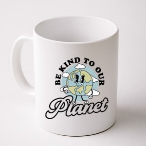 Be Kind To Our Planet Funny Save The Earth Retro Gift Coffee Mug