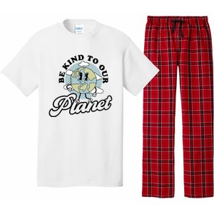 Be Kind To Our Planet Funny Save The Earth Retro Gift Pajama Set