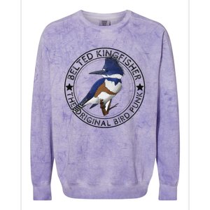 Belted Kingfisher The Original Bird Punk Colorblast Crewneck Sweatshirt