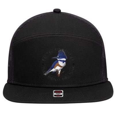Belted Kingfisher The Original Bird Punk 7 Panel Mesh Trucker Snapback Hat
