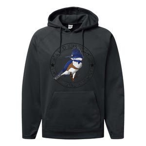 Belted Kingfisher The Original Bird Punk Performance Fleece Hoodie