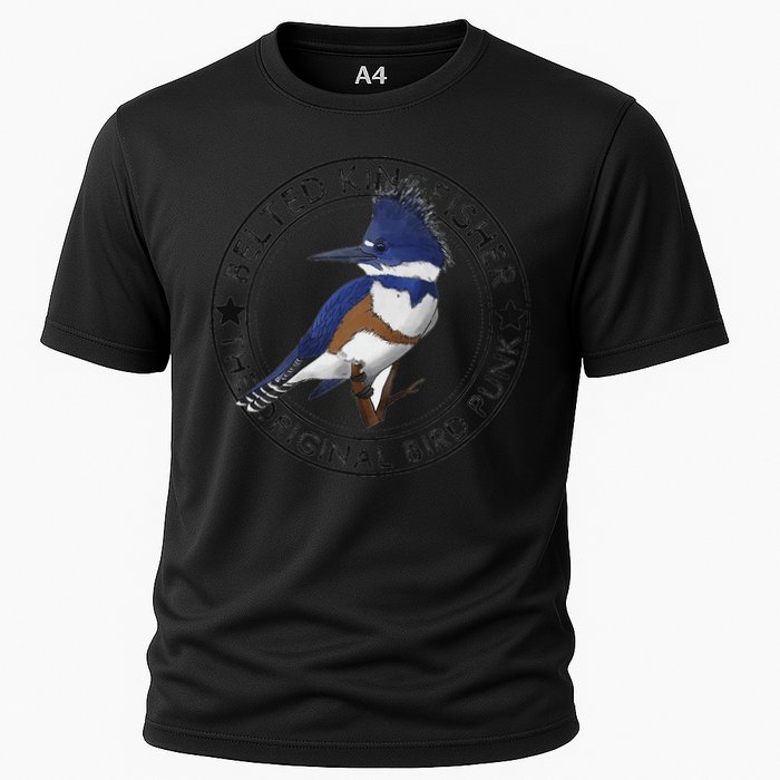 Belted Kingfisher The Original Bird Punk Cooling Performance Crew T-Shirt