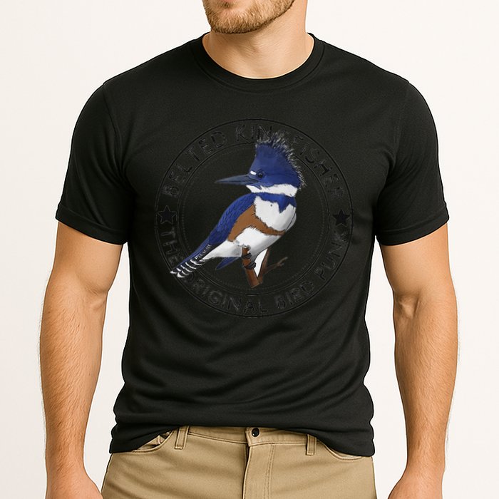 Belted Kingfisher The Original Bird Punk Cooling Performance Crew T-Shirt
