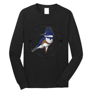 Belted Kingfisher The Original Bird Punk Long Sleeve Shirt