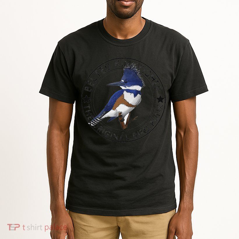 Belted Kingfisher The Original Bird Punk Tall T-Shirt