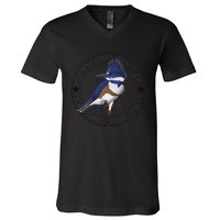 Belted Kingfisher The Original Bird Punk V-Neck T-Shirt