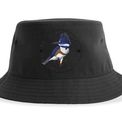 Belted Kingfisher The Original Bird Punk Sustainable Bucket Hat
