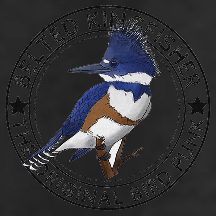 Belted Kingfisher The Original Bird Punk Beanie
