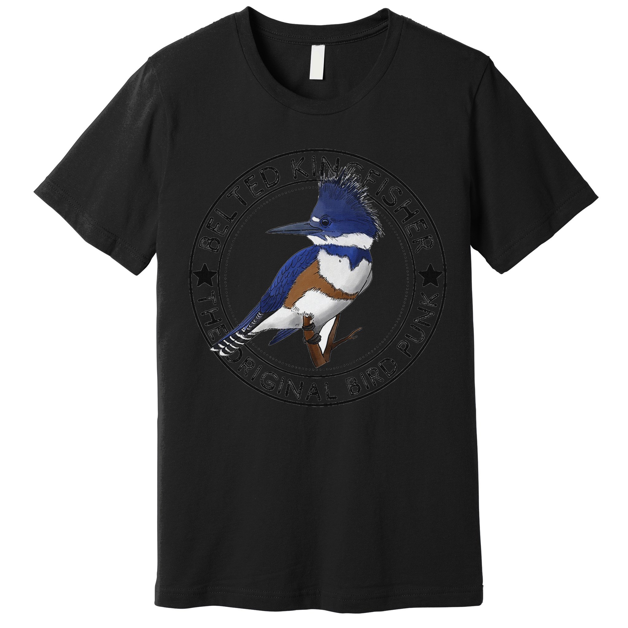 Belted Kingfisher The Original Bird Punk Premium T-Shirt