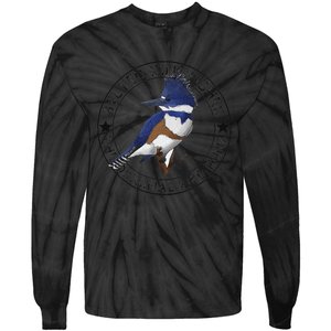 Belted Kingfisher The Original Bird Punk Tie-Dye Long Sleeve Shirt