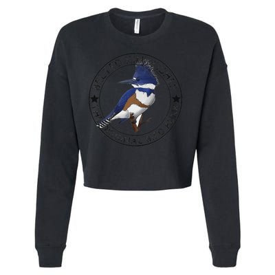 Belted Kingfisher The Original Bird Punk Cropped Pullover Crew