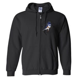 Belted Kingfisher The Original Bird Punk Full Zip Hoodie