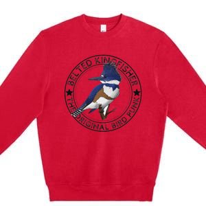 Belted Kingfisher The Original Bird Punk Premium Crewneck Sweatshirt