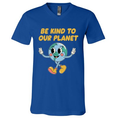 Be Kind To Our Planet Ecology Wildlife Ecosystem Outdoor Funny Gift V-Neck T-Shirt