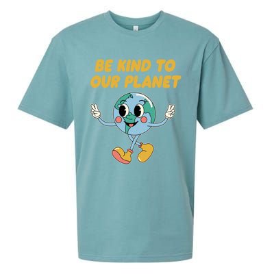 Be Kind To Our Planet Ecology Wildlife Ecosystem Outdoor Funny Gift Sueded Cloud Jersey T-Shirt