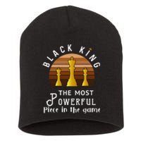 Black King The Most Powerful Piece in The Game Juneteenth Short Acrylic Beanie