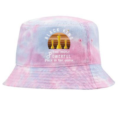 Black King The Most Powerful Piece in The Game Juneteenth Tie-Dyed Bucket Hat