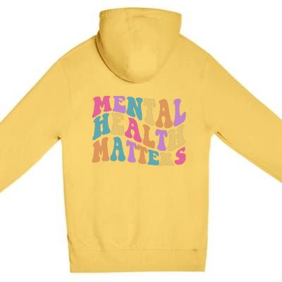 Be Kind To Your Kind Mental Health Matters Back & Front Premium Pullover Hoodie