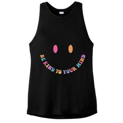 Be Kind To Your Kind Mental Health Matters Back & Front Ladies PosiCharge Tri-Blend Wicking Tank