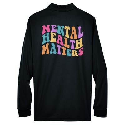 Be Kind To Your Kind Mental Health Matters Back & Front Performance Long Sleeve Polo