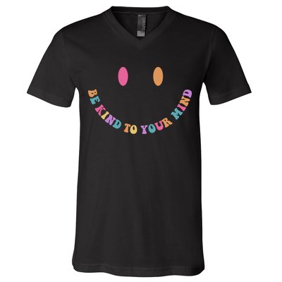 Be Kind To Your Kind Mental Health Matters Back & Front V-Neck T-Shirt