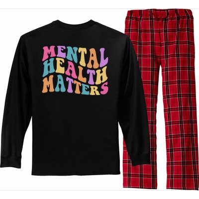 Be Kind To Your Kind Mental Health Matters Back & Front Long Sleeve Pajama Set