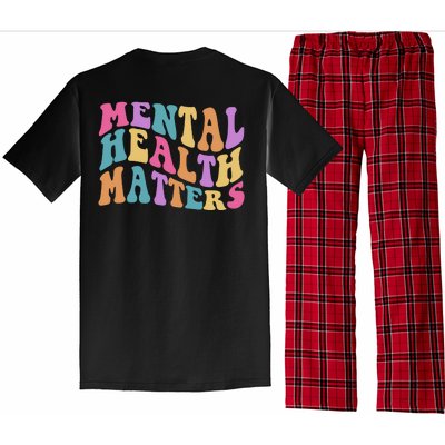 Be Kind To Your Kind Mental Health Matters Back & Front Pajama Set