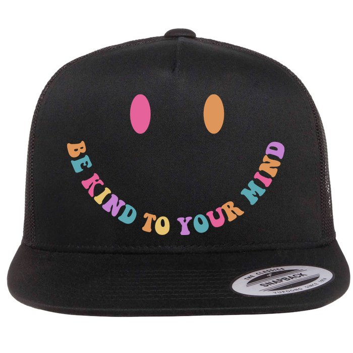 Be Kind To Your Kind Mental Health Matters Back & Front Flatbill Hat
