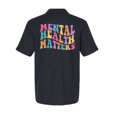 Be Kind To Your Kind Mental Health Matters Back & Front Softstyle Adult Sport Polo