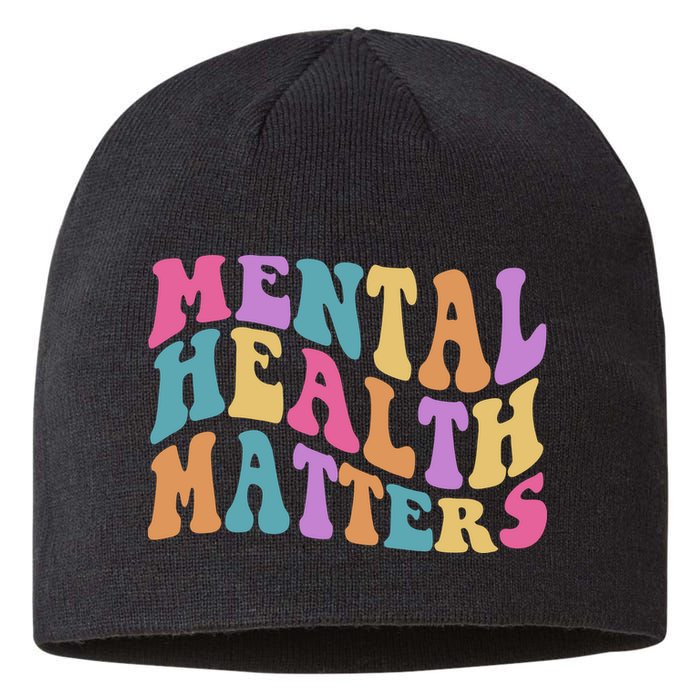 Be Kind To Your Kind Mental Health Matters Back & Front Sustainable Beanie
