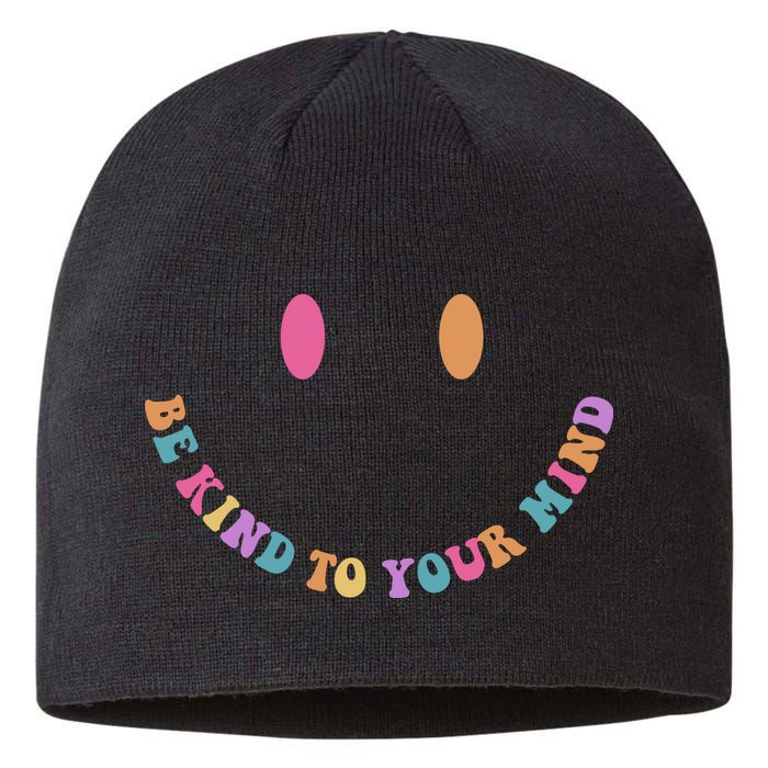 Be Kind To Your Kind Mental Health Matters Back & Front Sustainable Beanie