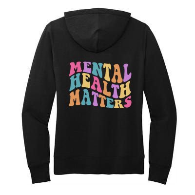 Be Kind To Your Kind Mental Health Matters Back & Front Women's Pullover Hoodie