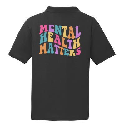 Be Kind To Your Kind Mental Health Matters Back & Front PosiCharge RacerMesh Polo