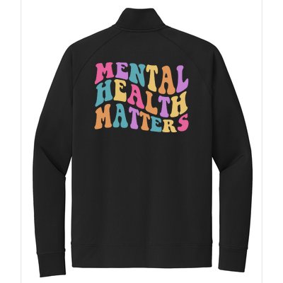 Be Kind To Your Kind Mental Health Matters Back & Front Stretch Full-Zip Cadet Jacket