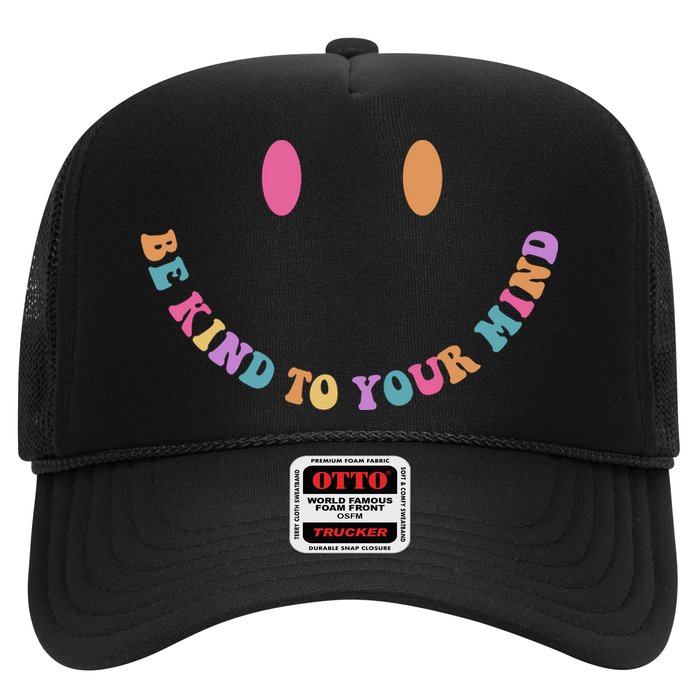 Be Kind To Your Kind Mental Health Matters Back & Front Trucker Hat