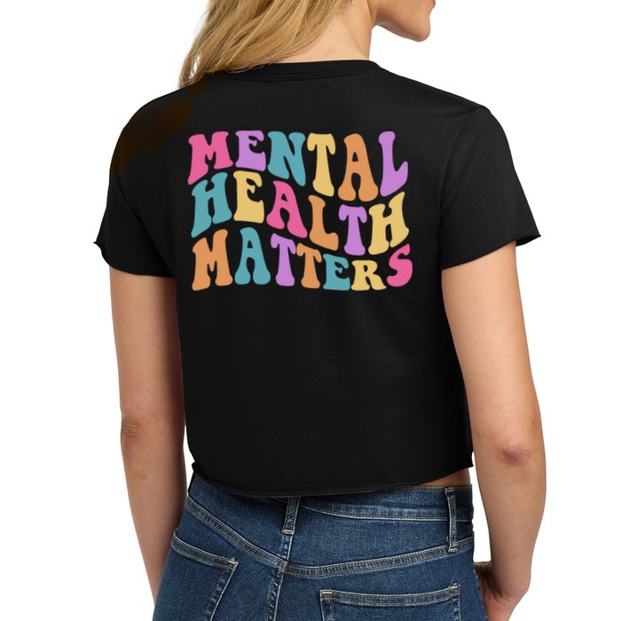 Be Kind To Your Kind Mental Health Matters Back & Front Crop Top