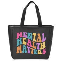 Be Kind To Your Kind Mental Health Matters Back & Front Zip Tote Bag