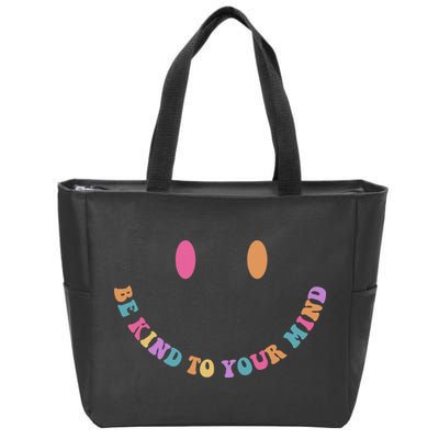 Be Kind To Your Kind Mental Health Matters Back & Front Zip Tote Bag