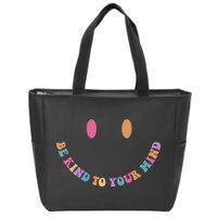 Be Kind To Your Kind Mental Health Matters Back & Front Zip Tote Bag