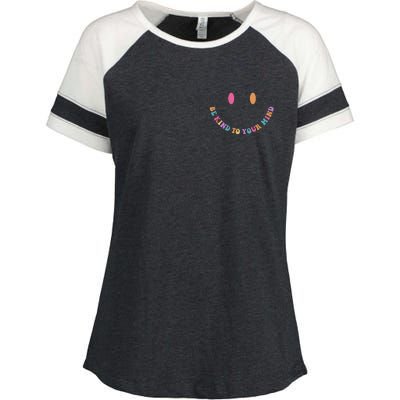 Be Kind To Your Kind Mental Health Matters Back & Front Enza Ladies Jersey Colorblock Tee