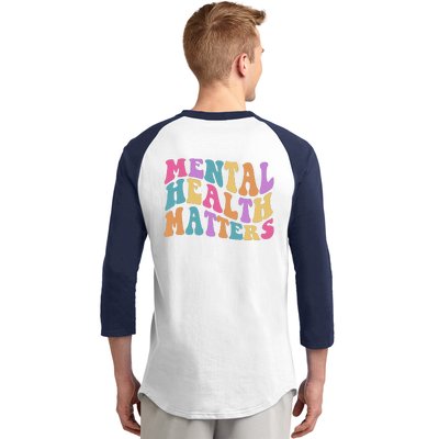 Be Kind To Your Kind Mental Health Matters Back & Front Baseball Sleeve Shirt