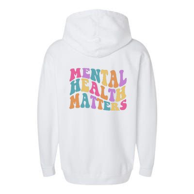 Be Kind To Your Kind Mental Health Matters Back & Front Garment-Dyed Fleece Hoodie