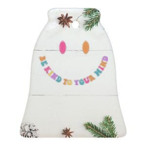 Be Kind To Your Kind Mental Health Matters Back & Front Ceramic Bell Ornament