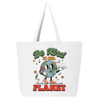 Be Kind To Our Planet Funny Retro Save The Earth Gift 25L Jumbo Tote