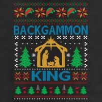 Backgammon King Ugly Christmas 7 Panel Mesh Trucker Snapback Hat