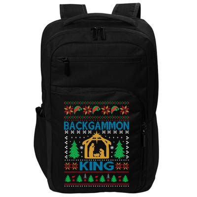 Backgammon King Ugly Christmas Impact Tech Backpack