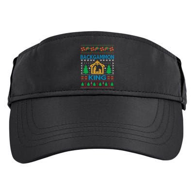 Backgammon King Ugly Christmas Adult Drive Performance Visor
