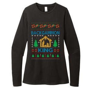 Backgammon King Ugly Christmas Womens CVC Long Sleeve Shirt