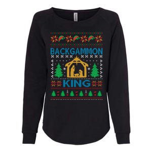 Backgammon King Ugly Christmas Womens California Wash Sweatshirt